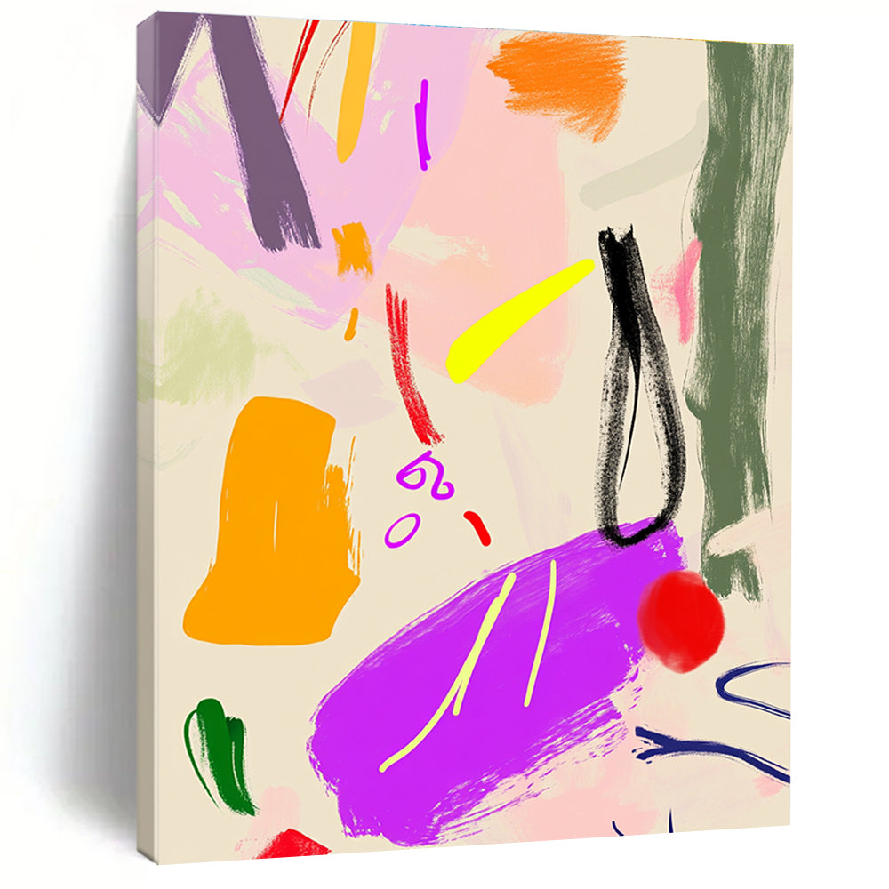 Colorful Playful Abstract Painting with Joyful Chaos WINK329