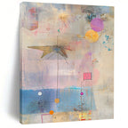 Assemblage of Objects Abstract Painting with Playful Narratives WINK197