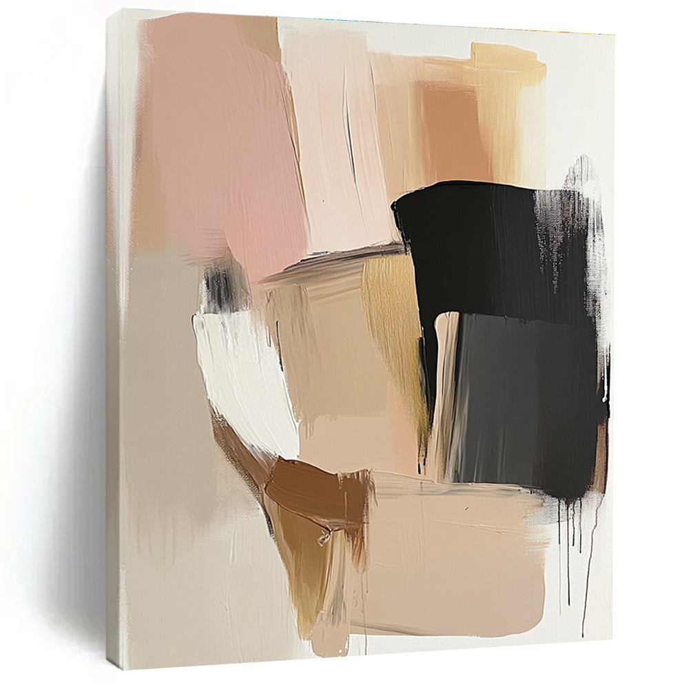 Pastel Block Abstract Painting with Gentle Harmony WINK771