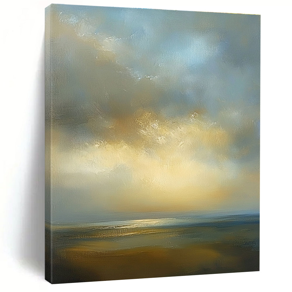 Sea and Sky Abstract Painting for Minimalist Coastal Offices GAB1303