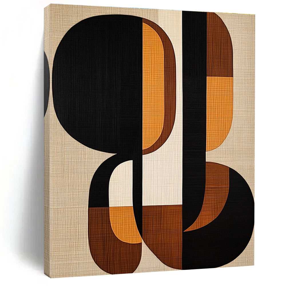 Interconnected Shapes Abstract Painting for Collaborative Workspaces GAB1358