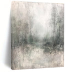 Misty Forest Landscape Abstract Painting of Ethereal Nature GAB0203
