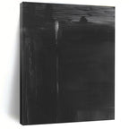 Dark Black Abstract Painting with Mysterious Depth WINK008