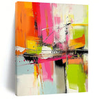 Bright Colorful Abstract Painting with Lively Strokes WINK671