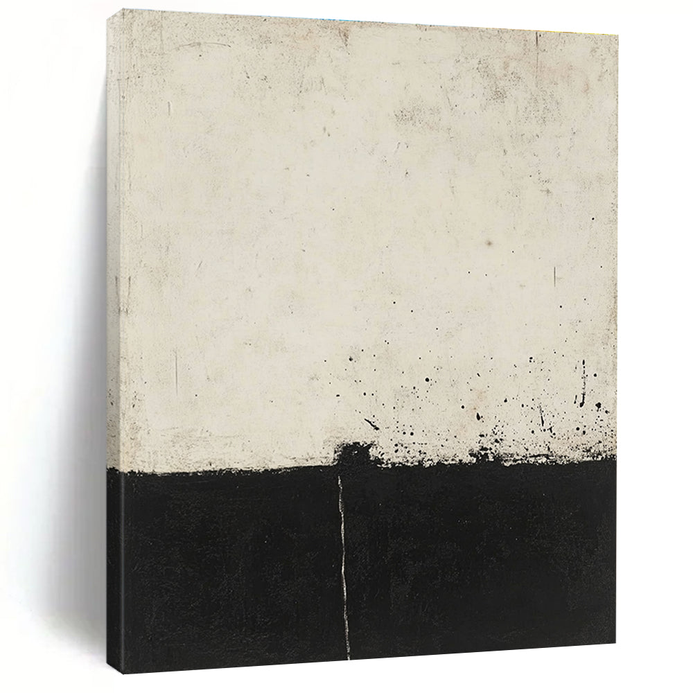 Black and White Minimalism Abstract Painting of Subtle Contrast GAB0196
