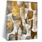 Gold and Gray Abstract Painting for Luxury Hotel Lobby Lounges HENG011