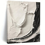 Black - White Textured Swirl Abstract Painting for Art - Centric Living Spaces HENG387