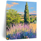 Provence Landscape Abstract Painting for Rustic - Chic Dining Rooms HENG436