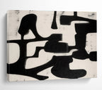 Bold Black - White Abstract Painting for Dramatic Spaces YHT062