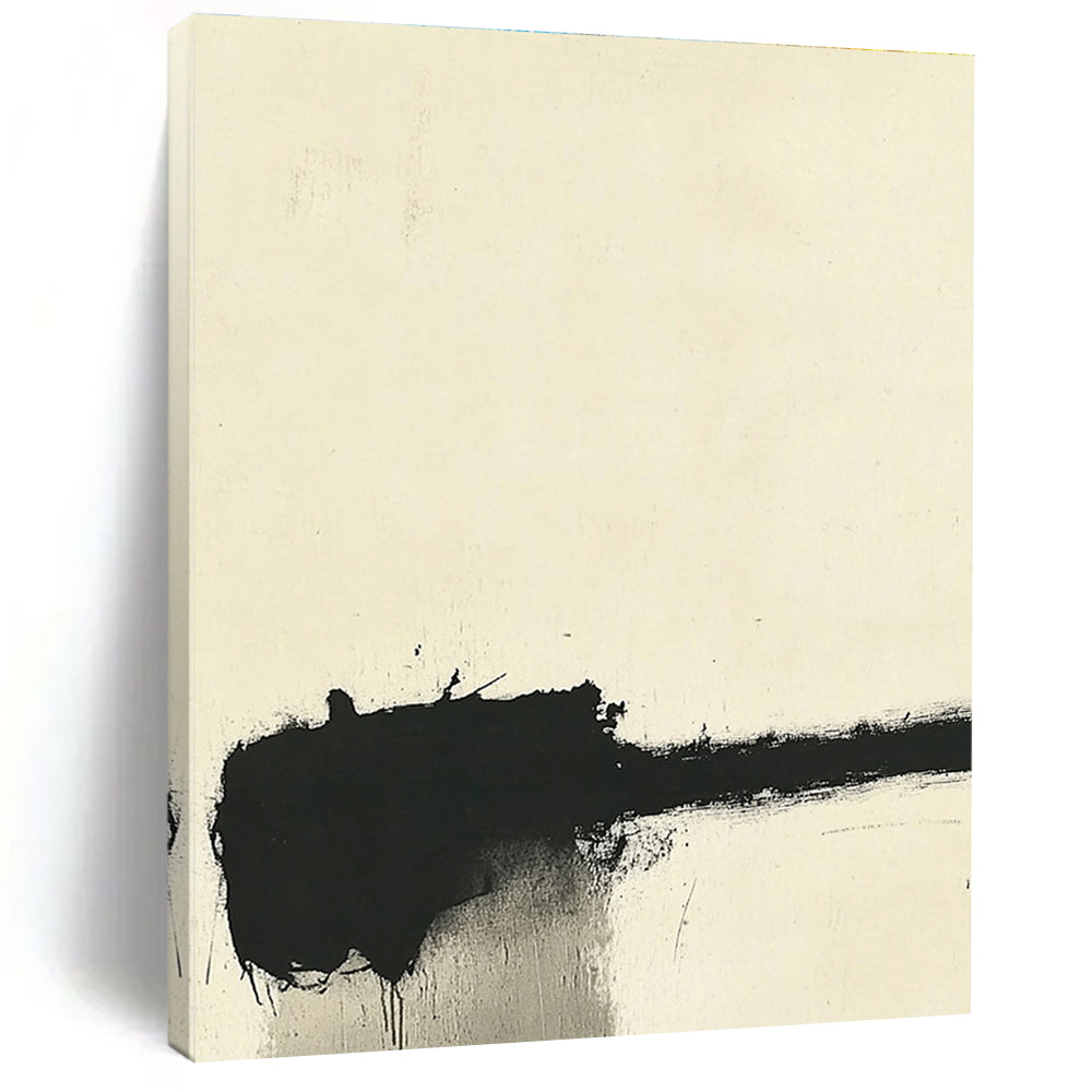 Black and White Mark Abstract Painting with Bold Minimalism WINK148