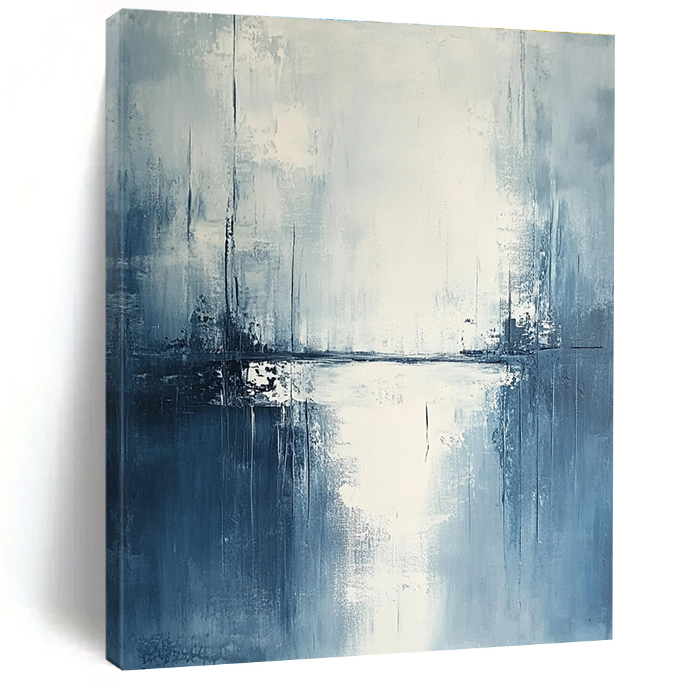 Blue and White Abstract Painting for Coastal - Inspired Bedrooms GAB0782