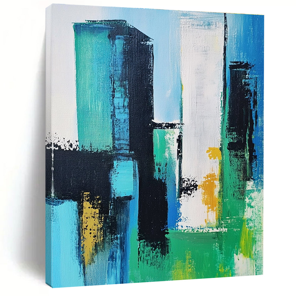 Colorful Cityscape Abstract Painting for Modern Living GAB0694