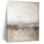Textured Neutral Landscape - Rustic Minimalist Abstract Painting GAB0444