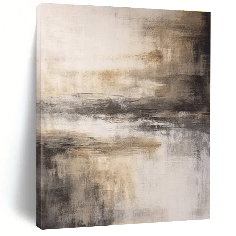 Monochromatic Abstract Landscape Abstract Painting for Nature - Inspired Studies HENG362