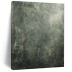 Dark Green Textured Abstract Painting with Earthy Depth WINK104