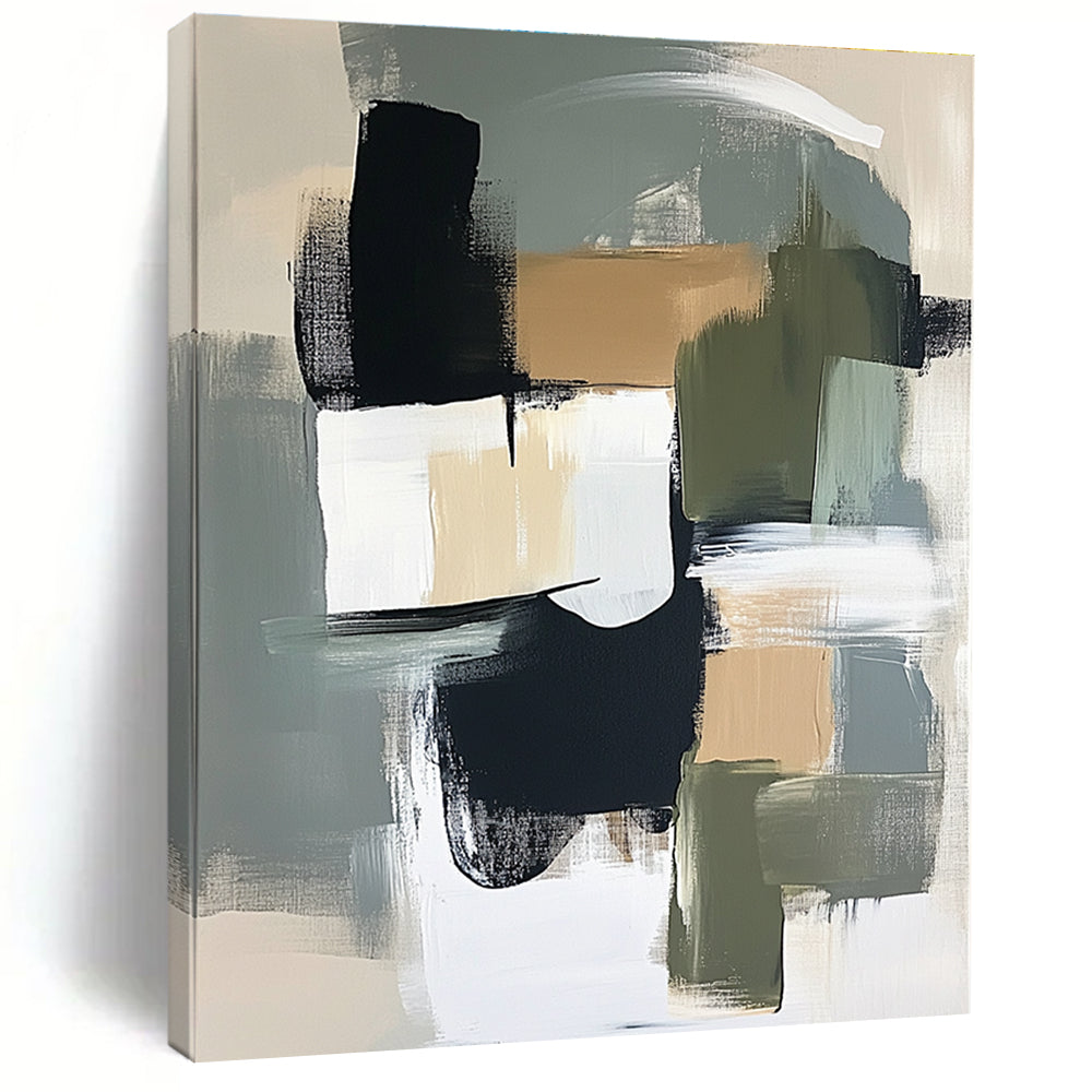 Earth - Toned Abstract Painting with Warm Harmony WINK695