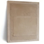 Beige Textured Layered Abstract Painting for Minimalist Living Spaces HENG360
