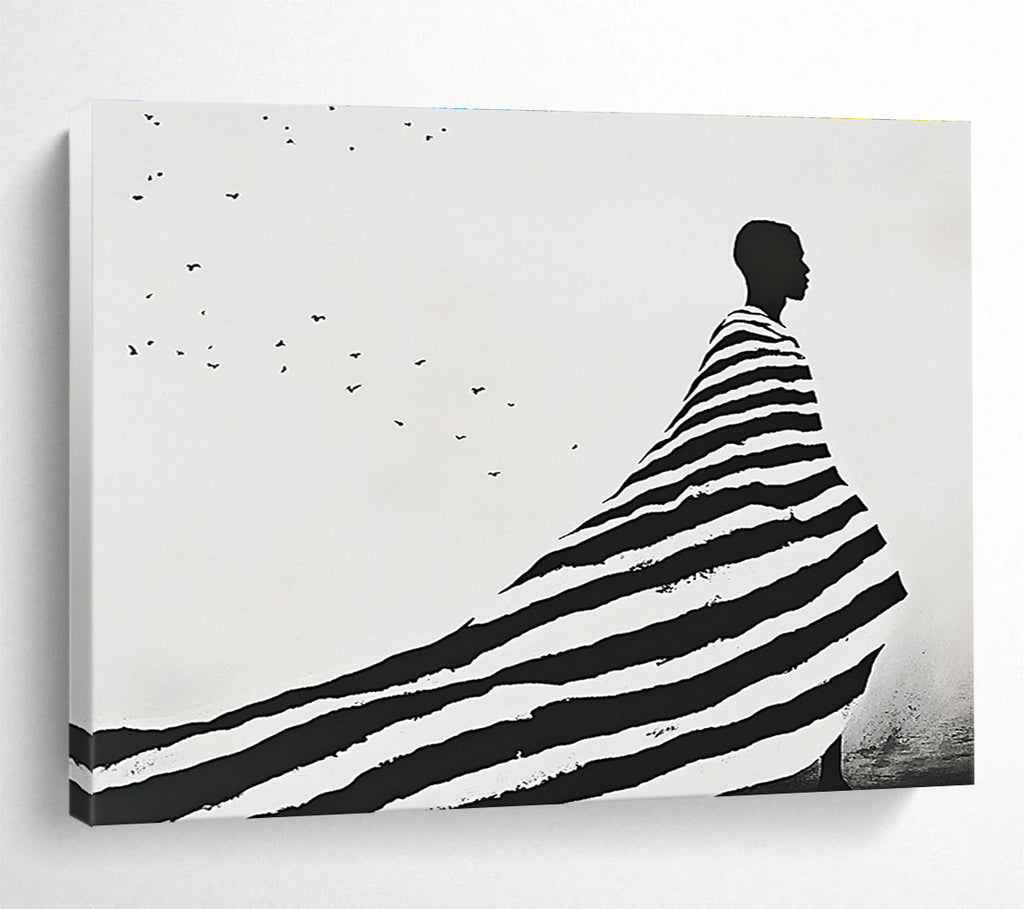Silhouette with Striped Cloak - Mystery and Movement ABS019