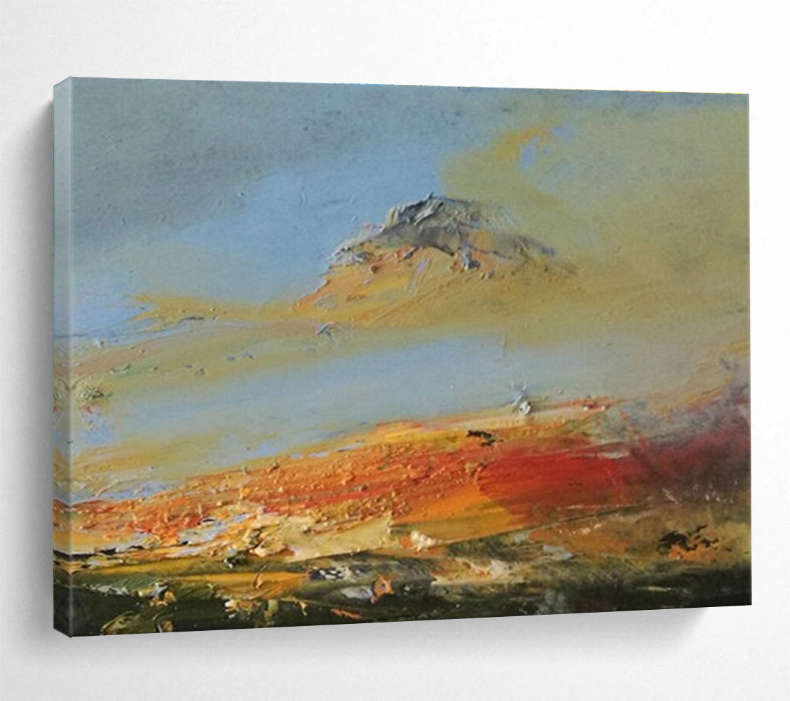 Mountain and Sky Abstract Landscape Painting for Nature - Inspired Spaces YHT038