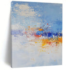 Blue - Orange Abstract Splash Painting with Vibrant Energy WINK429
