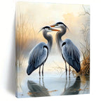 Herons in Mist Romantic Abstract Painting for Tranquil Spaces GAB1497