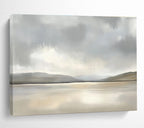 Minimalist Monochrome Lake - Mountain Abstract Painting ABS233