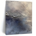 Silver Textured Gradient Painting with Industrial Glamour WINK066