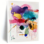 Bold Color Splash Abstract Painting of Energetic Creativity GAB0184