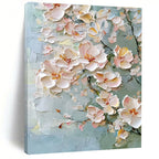 Green Background Floral Textured Abstract Painting for Fresh Spaces GAB1417