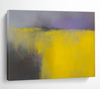 Yellow and Purple Abstract Field  Dreamy Horizon ABS066