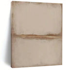 Beige and Brown Minimalist Abstract Painting for Timeless Home Offices HENG494