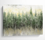 Misty Forest Abstract Painting for Enchanting Retreats YHT064