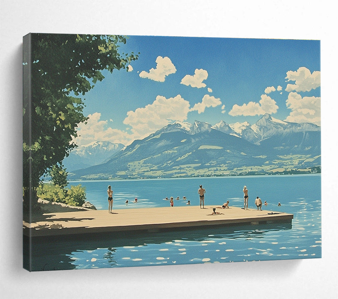 Lakeside Summer Scene  Serene Leisure ABS063
