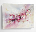 Soft Pink Floral with Delicate Textures Abstract Painting ABS350