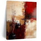 Red Brown Abstract Painting with Warm Intensity WINK728