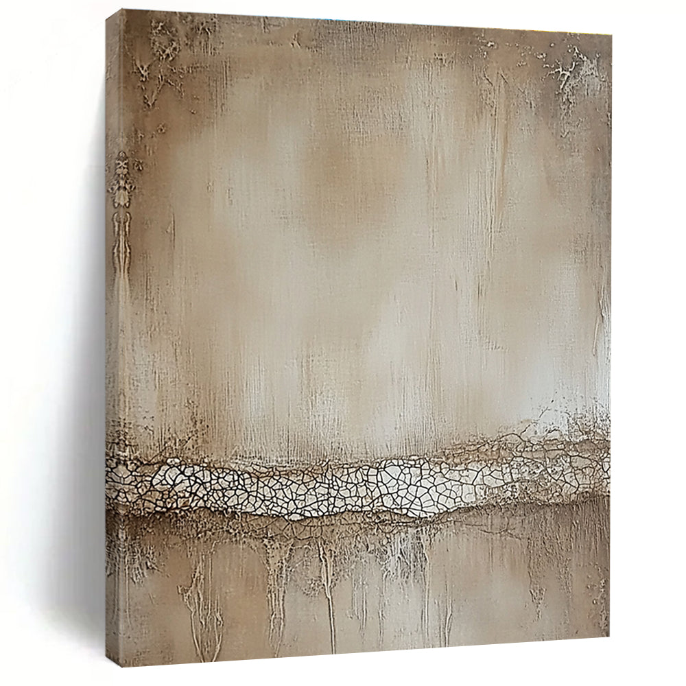 Crackled Texture Art Abstract Painting for Rustic Interiors GAB0706