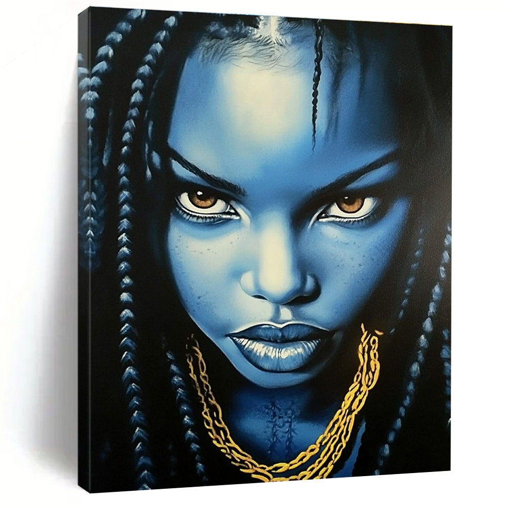Blue - Skinned Portrait Abstract Painting for Modern Art Gallery Installations GAB1312