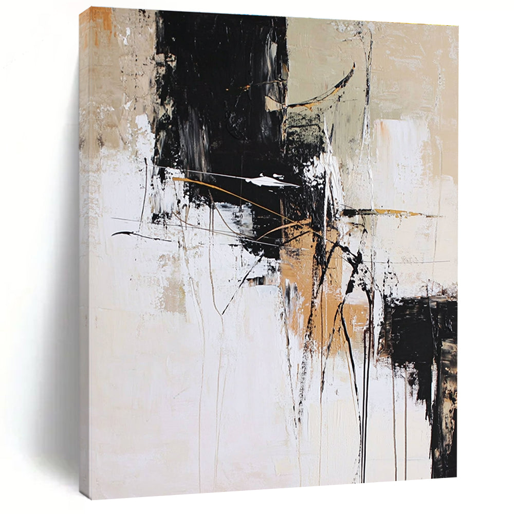 Neutral Abstract Composition Painting with Timeless Sophistication WINK409