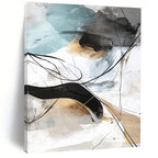 Line - Color Abstract Fusion Painting with Creative Rhythm WINK448