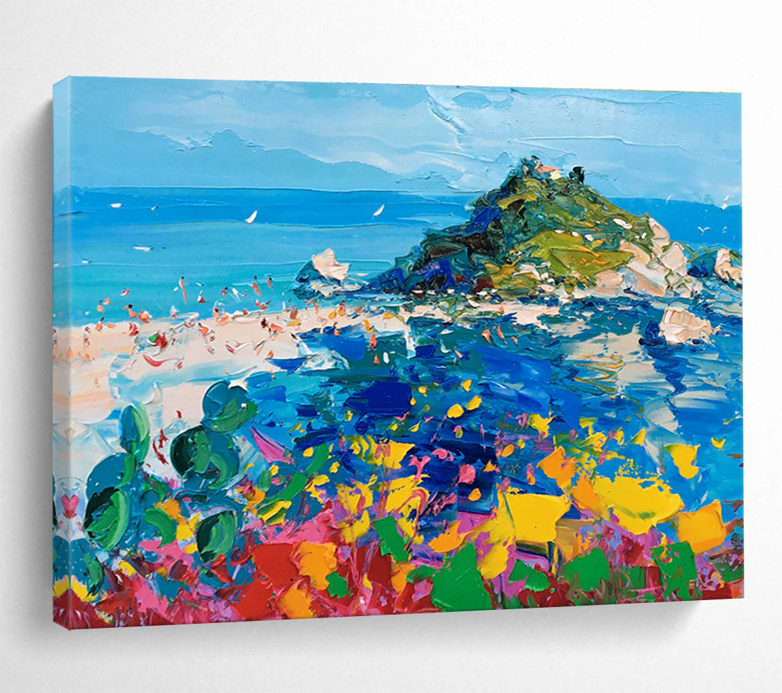 Island Beach Abstract Painting for Tropical Resort Spas YHT479