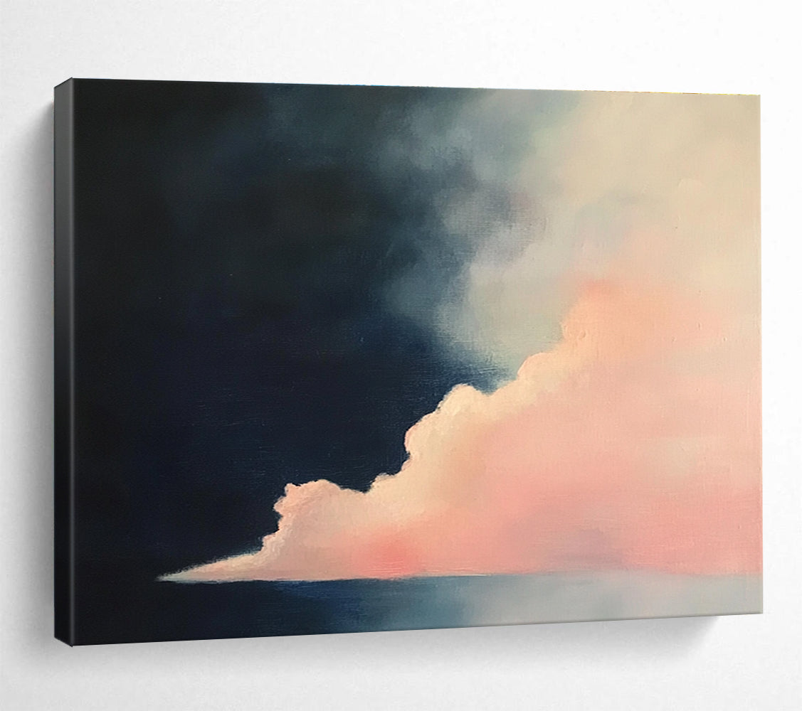 Dramatic Sky with Pink Cloud Painting with Bold Color Contrast ABS566
