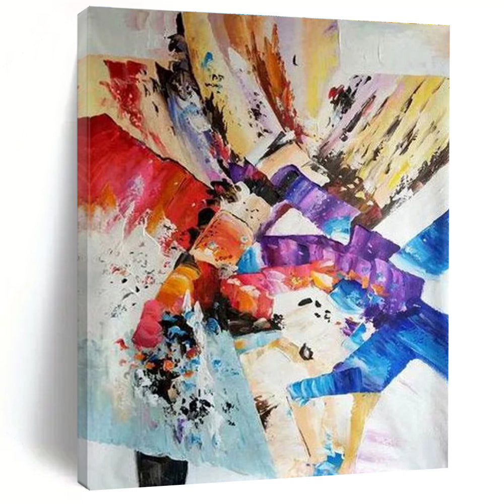 Vibrant Abstract Composition Painting for Trendy Art Bars HENG418