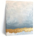 Blue and Gold Abstract Painting for Elegant Hotel Ballroom Entrances GAB1192