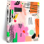Pink and Green Abstract Doodles Painting of Spontaneous Creativity GAB0115