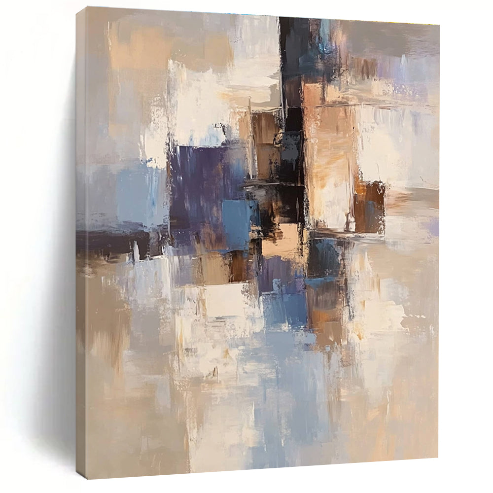 Blue Brown Abstract Painting with Urban Sophistication WINK772