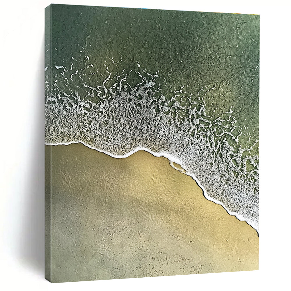 Aerial Beach View Modern Coastal Abstract Painting GAB0311