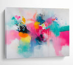 Bold Color Splash Abstract Painting with Dynamic Energetic Hues ABS545