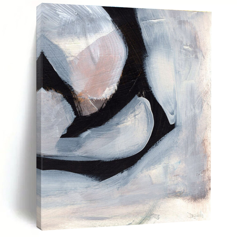 Textured Monochromatic Abstract Shapes for Modern Galleries HENG228