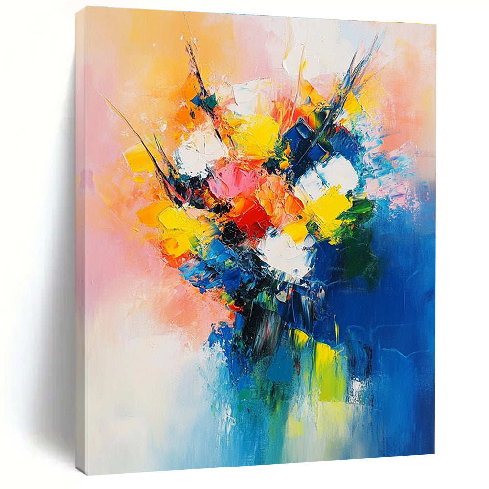 Colorful Abstract Bouquet Painting for Lively Spaces GAB0719