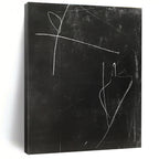 Chalkboard - like Abstract Spontaneous Markings Abstract Painting GAB0235